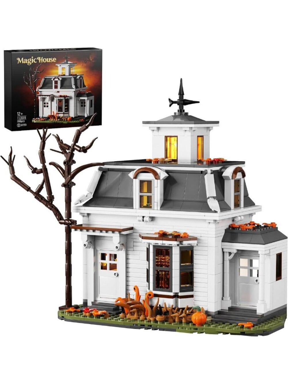 Magic Witch House Building Blocks Set - Creative Halloween Gift for Fans (896